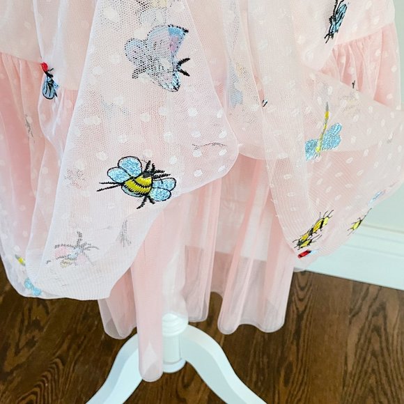 Betsey Johnson - Embroidered Pink Cottagecore Zip Dress - Picture 10 of 16